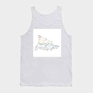 Gay Pride Cat & Dog Staring Tank Top